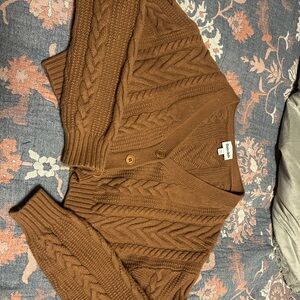Sunday Best Warm Brown Knit Sweater